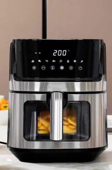 5 Quart Digital Display Air Fryer Toaster Oven Combo with 8 Cooking Presets Oilless Cooker,Visible Window,Dishwasher Safe Basket