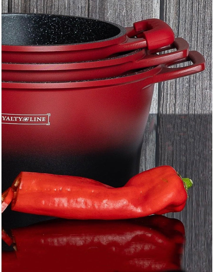 Ensemble de casseroles et poêles antiadhésives 17 pièces en pierre RL-ES2014M